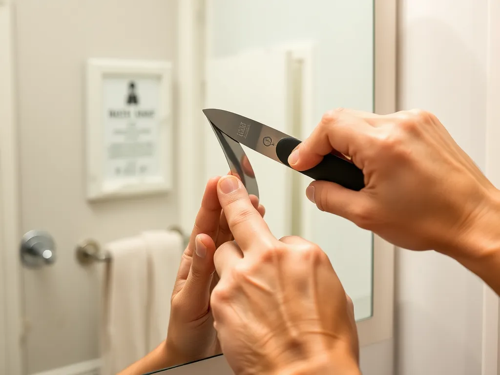 Jak odkleić lustro przyklejone klejem montażowym?