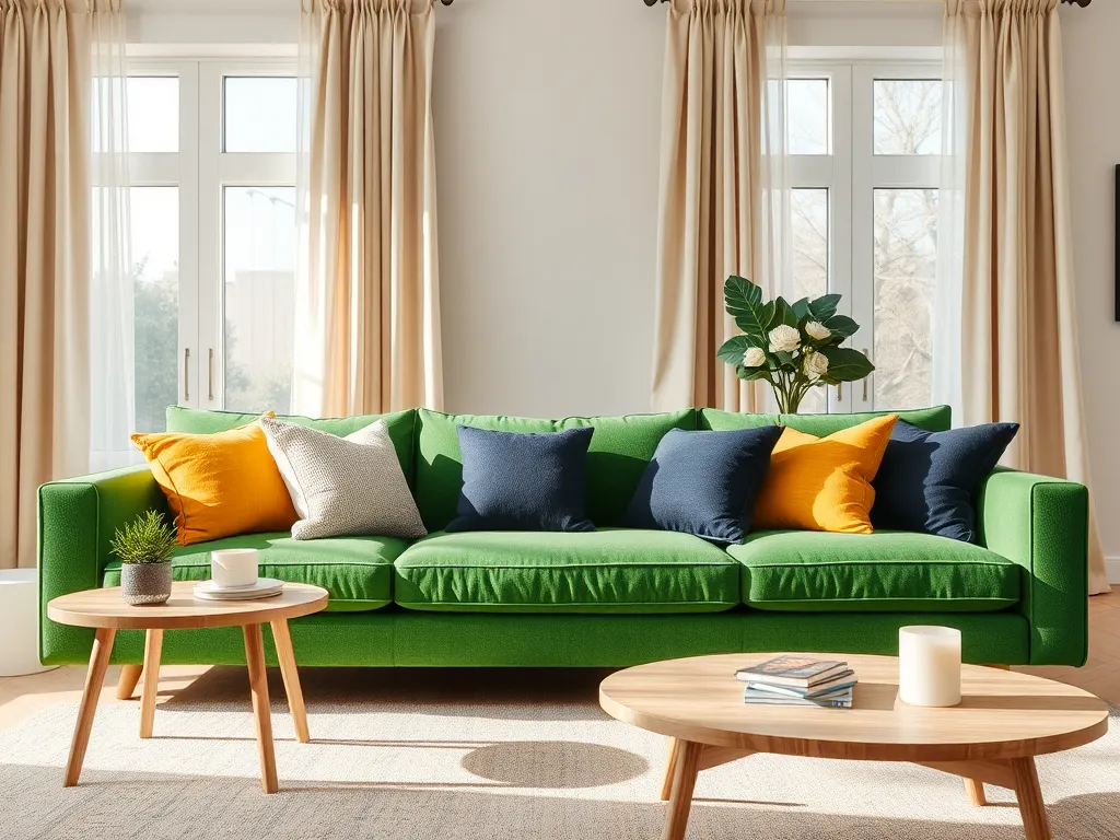 Jakie zasłony wybrać do zielonej kanapy?
