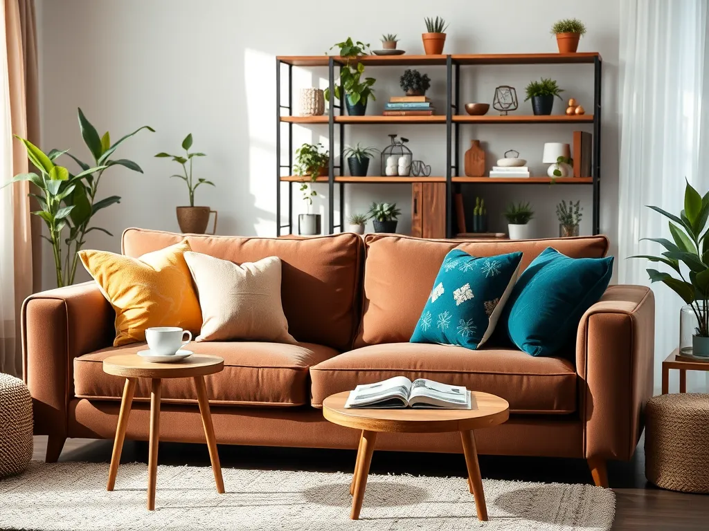 Brązowa kanapa - jakie dodatki będą pasować?