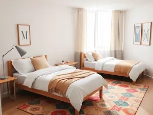 Jak ustawić dwa łóżka w jednym pokoju?